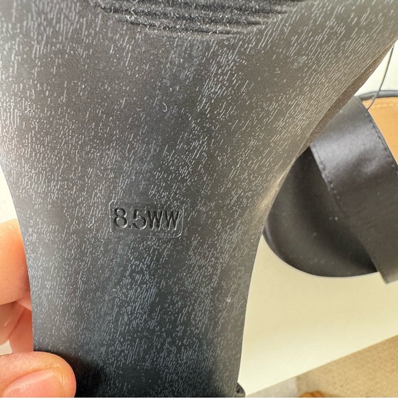 Torrid Black Satin Bow Platform Tapered Block Heels Sandals Shoes - Picture 5 of 13